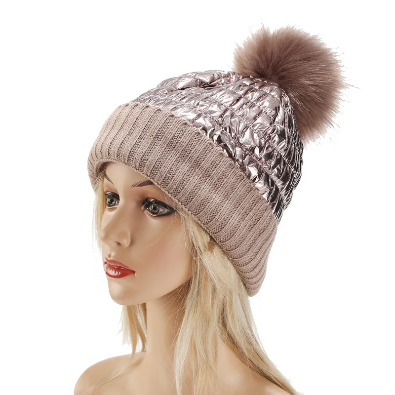 Pom Beanies Windproof Design Winter Hats For Women Warm Knitted Skullies Hat New Fashion bonnet femme hiver 2020 | Аксессуары для