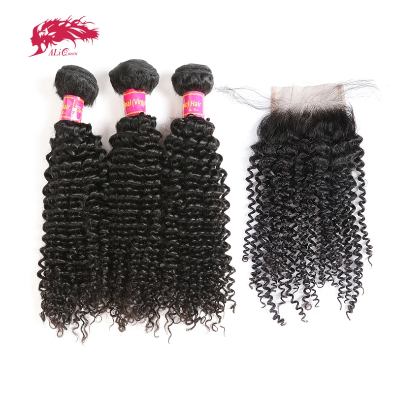 Ali Queen Hair 3/4Pcs Brazilian Kinky Curly Hair With Lace Closure/Frontal Free Part Virgin Human Hair Bundles With Closure
Ali Queen Hair 3/4Pcs Brazilian Kinky Curly Hair With Lace Closure/Frontal Free Part Virgin Human Hair Bundles With Closure