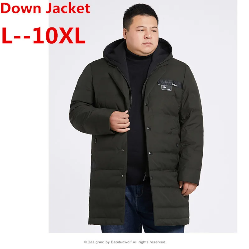 

plus 10XL 9XL 8XL 6XL new men down Jacket duck down jacket long parka winter thick warm outwear hood fashion long high quality