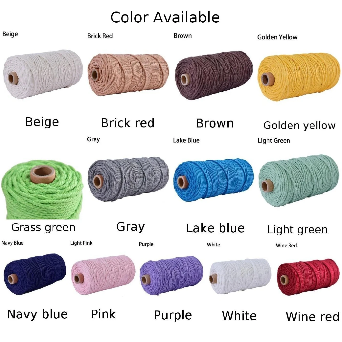 4mm*100m Cotton Braided Twisted Macrame String Cotton Rope Colored DIY String Rope Twisted String Cotton Cord Twisted Craft
4mm*100m Cotton Braided Twisted Macrame String Cotton Rope Colored DIY String Rope Twisted String Cotton Cord Twisted Craft