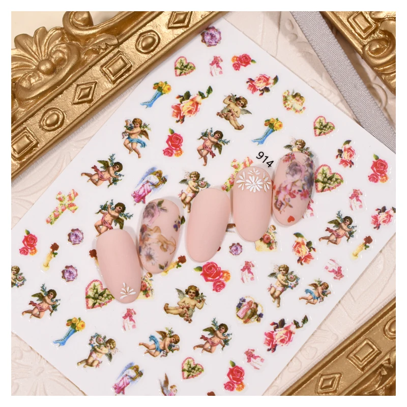 10PCS new cute cat flower wings nail stickers 3D transfer glue self-adhesive design slider decoration accessories stickers
10PCS new cute cat flower wings nail stickers 3D transfer glue self-adhesive design slider decoration accessories stickers