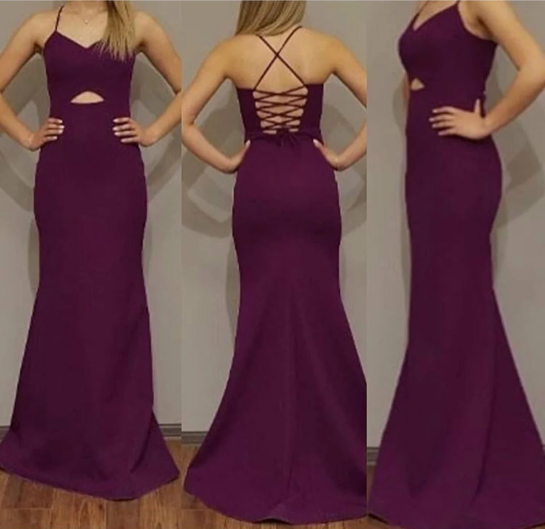 Long Satin Grape Evening Dresses Mermaid Criss Cross Back Floor Length V-Neck Abendkleid Robes de Soirée for Women
Long Satin Grape Evening Dresses Mermaid Criss Cross Back Floor Length V-Neck Abendkleid Robes de Soirée for Women