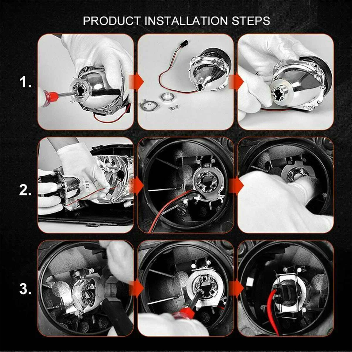 2X 2.5" Left Right Universal Car Bi xenon HID Projector Retrofit Headlight Lens Auto Angle Eyes H1 H4 Kit
2X 2.5" Left Right Universal Car Bi xenon HID Projector Retrofit Headlight Lens Auto Angle Eyes H1 H4 Kit
