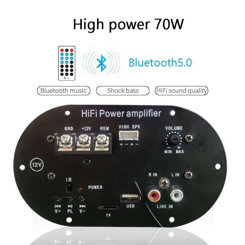 Digital Bluetooth5.0 Stereo Amplifier Board Digital Amplifier Mono Bluetooth Function HiFi Power amplifier 50-70W AC110V 220V
Digital Bluetooth5.0 Stereo Amplifier Board Digital Amplifier Mono Bluetooth Function HiFi Power amplifier 50-70W AC110V 220V