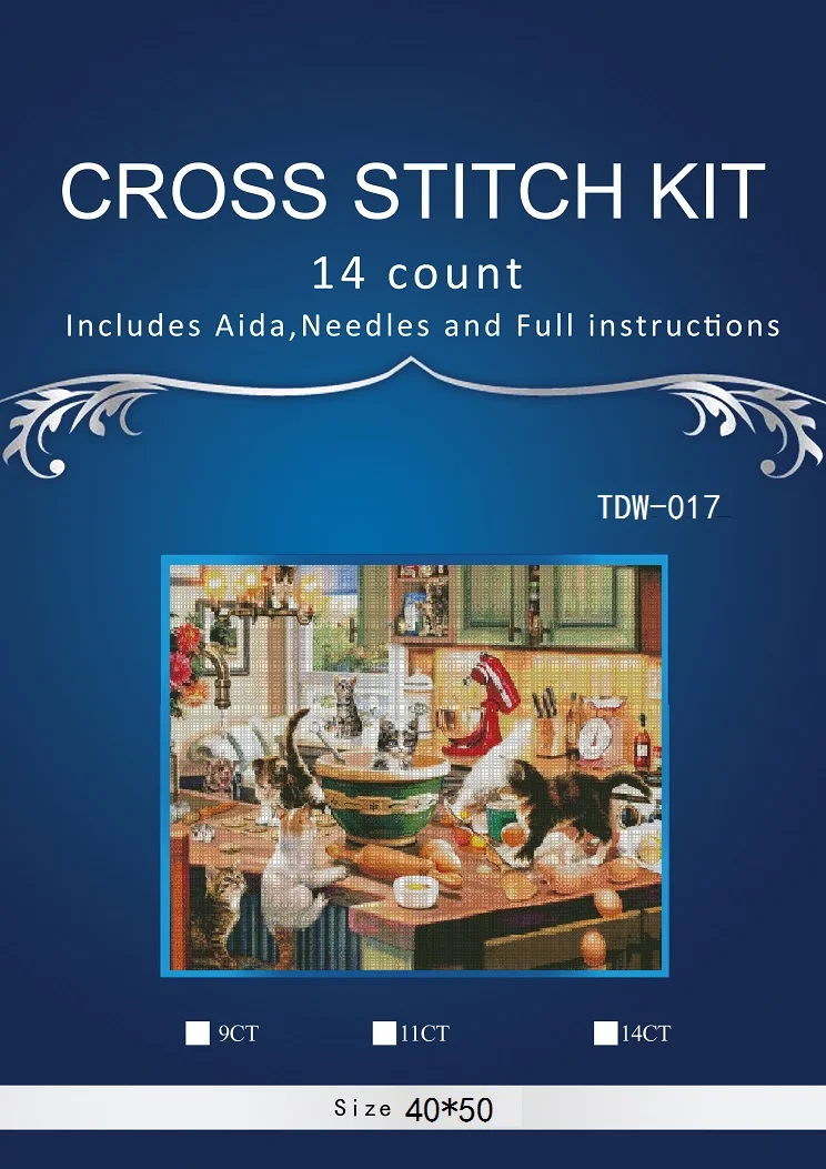 ONEROOM Embroidery Counted Cross Stitch Kits Needlework - Crafts 14 ct DMC DIY Arts Handmade Decor - Cats family
ONEROOM Embroidery Counted Cross Stitch Kits Needlework - Crafts 14 ct DMC DIY Arts Handmade Decor - Cats family