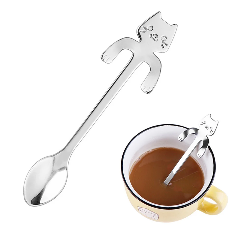 Cat Coffee Tea Spoon Stainless Steel Mini Long Handle Creative Spoon Drinking Tools Kitchen Gadget Flatware Tableware
Cat Coffee Tea Spoon Stainless Steel Mini Long Handle Creative Spoon Drinking Tools Kitchen Gadget Flatware Tableware