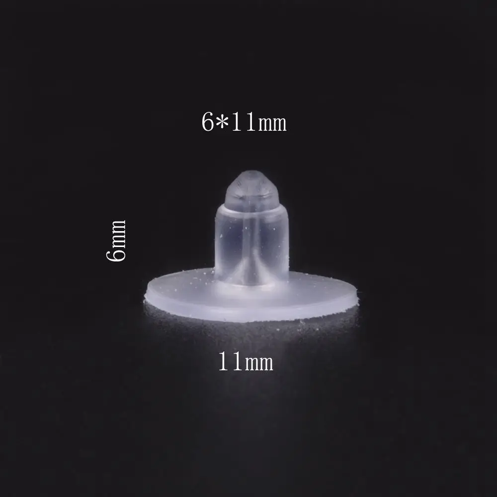 100 Pcs/Lot 6*11mm Silicone Transparent Earring Back Stoppers for Earrings Essential DIY Ear Plugs for Jewelry Making Supplies 
100 Pcs/Lot 6*11mm Silicone Transparent Earring Back Stoppers for Earrings Essential DIY Ear Plugs for Jewelry Making Supplies