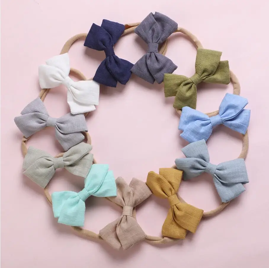 24Pcs/Lot Solid Cotton Bows Headband Or Hair Clips Girls Fabric Bow Nylon Baby Headbands Kids Children Headwear Hairbands
24Pcs/Lot Solid Cotton Bows Headband Or Hair Clips Girls Fabric Bow Nylon Baby Headbands Kids Children Headwear Hairbands
