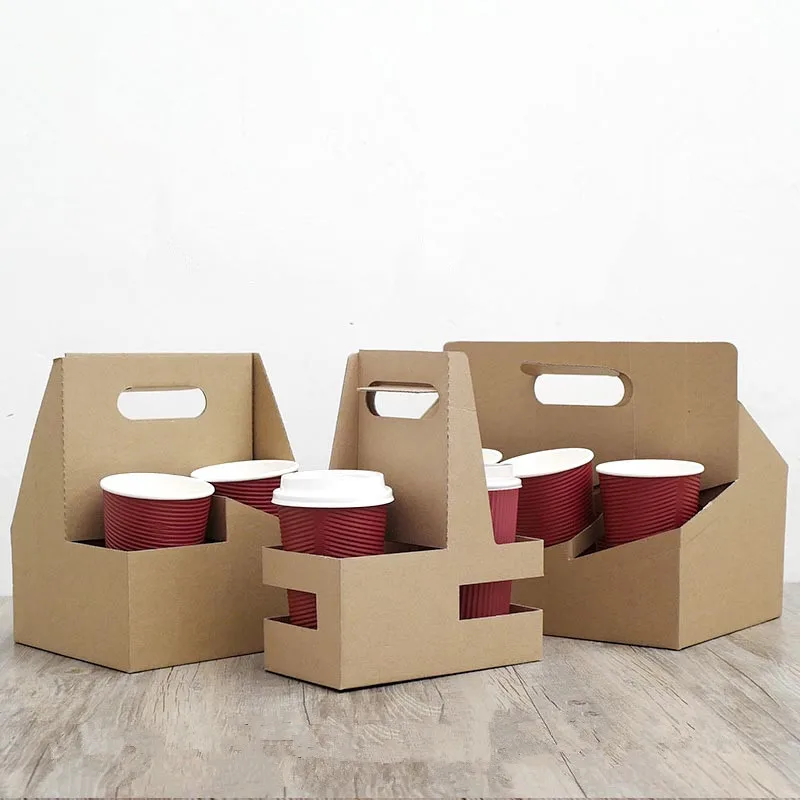 10pcs Net red kraft paper cup holder 2/4/6 cup coffee milk tea takeout packaging box thickened paper plastic cup beverage tray
10pcs Net red kraft paper cup holder 2/4/6 cup coffee milk tea takeout packaging box thickened paper plastic cup beverage tray