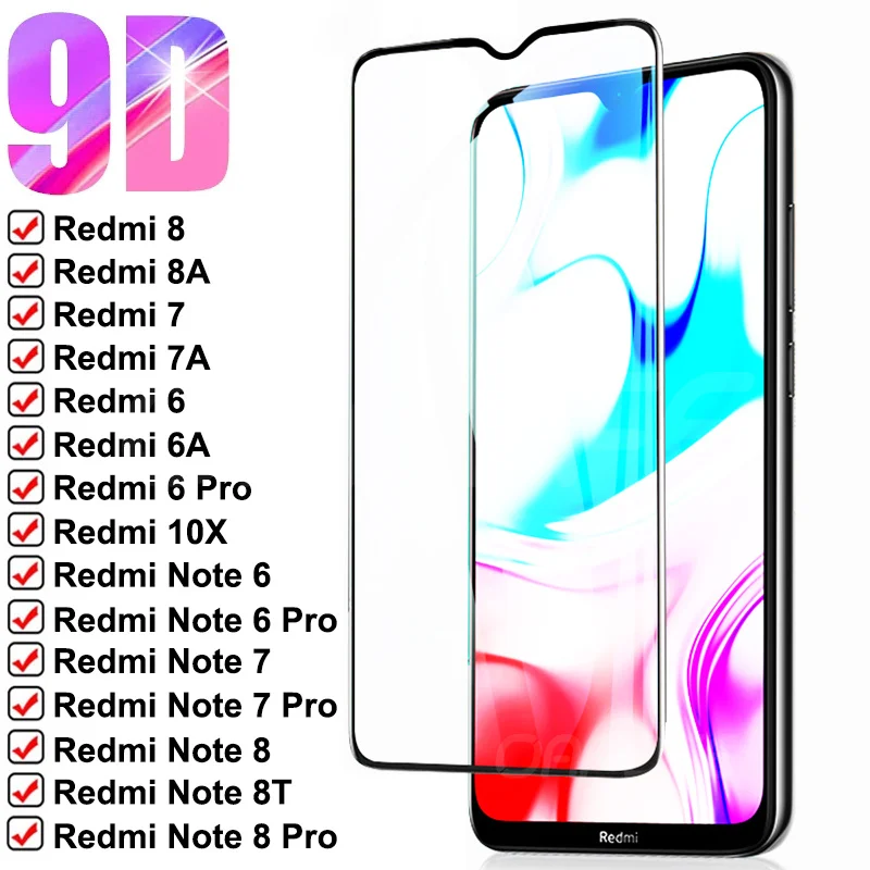 

9D 9H полное закаленное стекло на Redmi 8 8A 7 7A 6 6A K20 K30 10X Pro для Xiaomi Redmi Note 8T 8 7 6 Pro защитное стекло