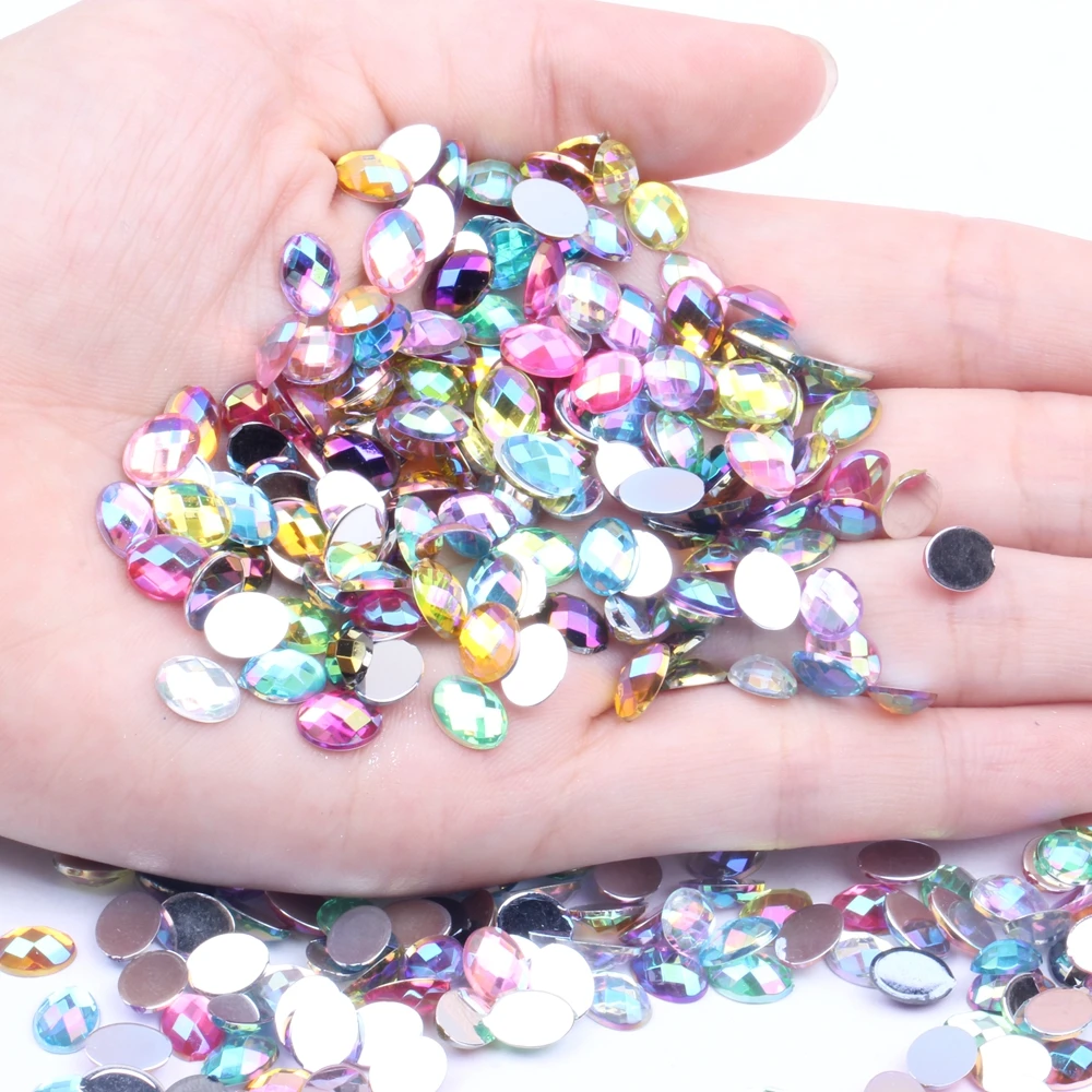 5000pcs 6x8mm Oval Shape Earth Facets Acrylic Rhinestones Flatback AB Colors Glue On Beads DIY Jewelry Nails Art Supplies
5000pcs 6x8mm Oval Shape Earth Facets Acrylic Rhinestones Flatback AB Colors Glue On Beads DIY Jewelry Nails Art Supplies