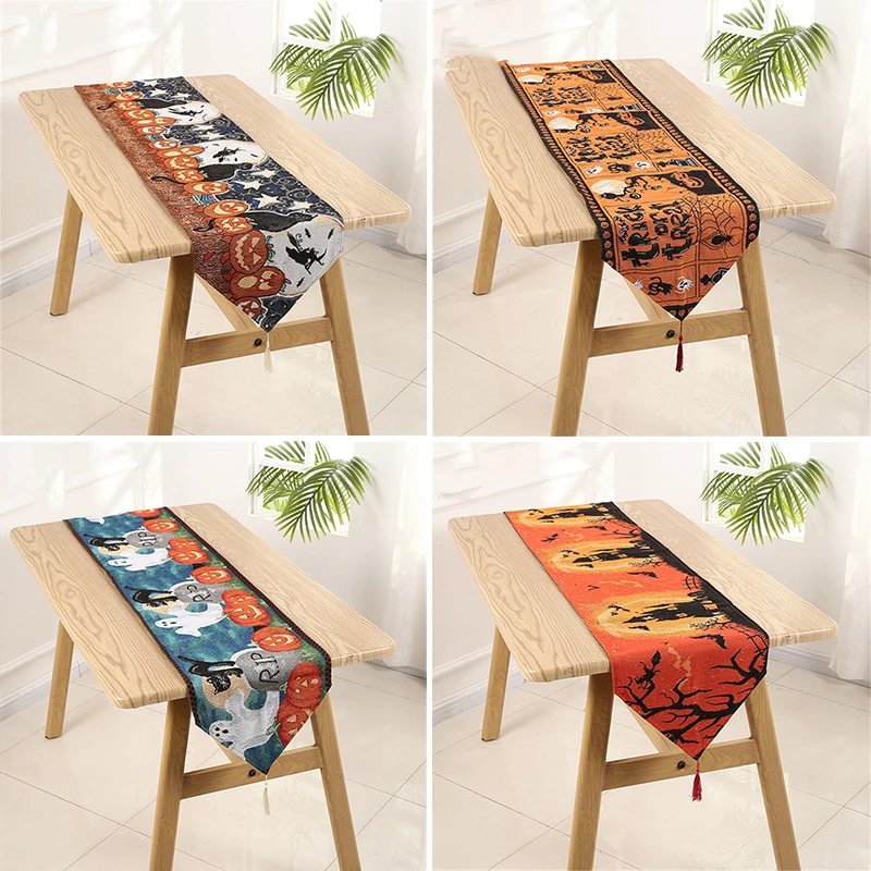 

Scary Style Tableclothes Halloween Horr Witch Pumpkin Spider Web Bloody Hand Festival Holiday Letter Ghost Party Decoration