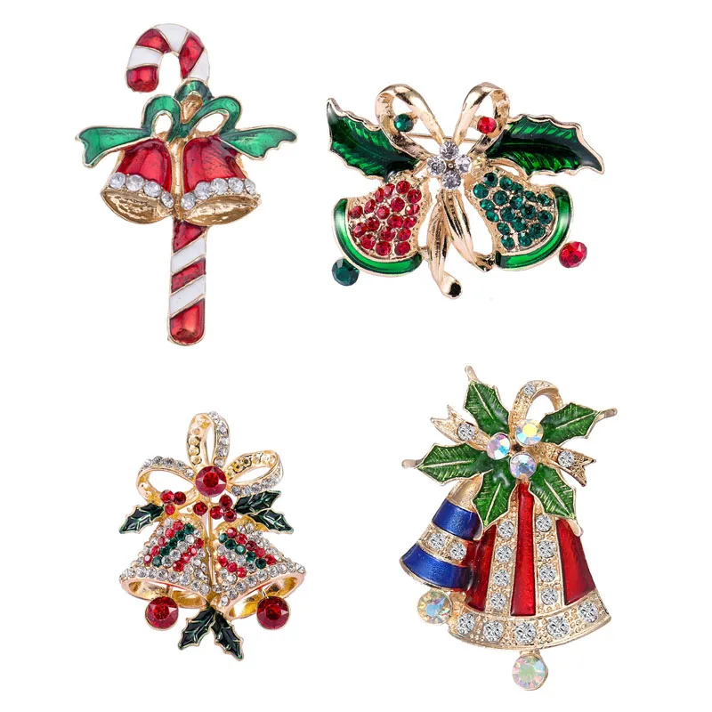 New Year Christmas Brooches Women Men Fashion Bell Crutch Enamel Brooch Pin Party Jewelry Gifts
New Year Christmas Brooches Women Men Fashion Bell Crutch Enamel Brooch Pin Party Jewelry Gifts