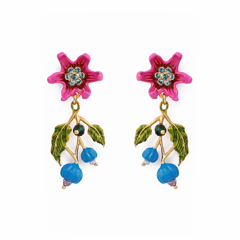 Fashion Enamel Red Flower Earrings European and American Exaggerated Flower and Fruit Earrings Ear Clips Without Pierced Ears
Fashion Enamel Red Flower Earrings European and American Exaggerated Flower and Fruit Earrings Ear Clips Without Pierced Ears