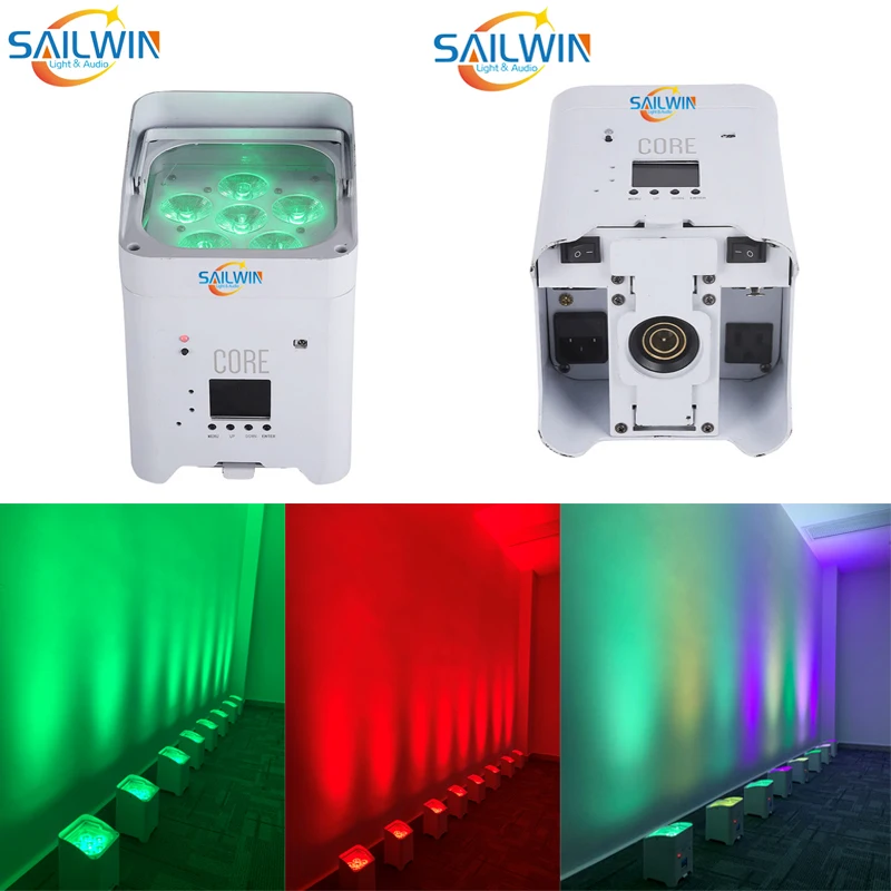 Сценический светильник Sailwin 6x18 Вт 6 в 1 RGBAW UV Mobile APP светодиодный Par Smart проектор для