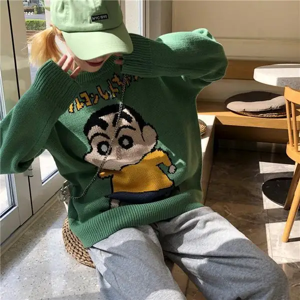 Gangfeng retro sweater women's autumn and winter new American childlike crayon small new lazy style top
Gangfeng retro sweater women's autumn and winter new American childlike crayon small new lazy style top