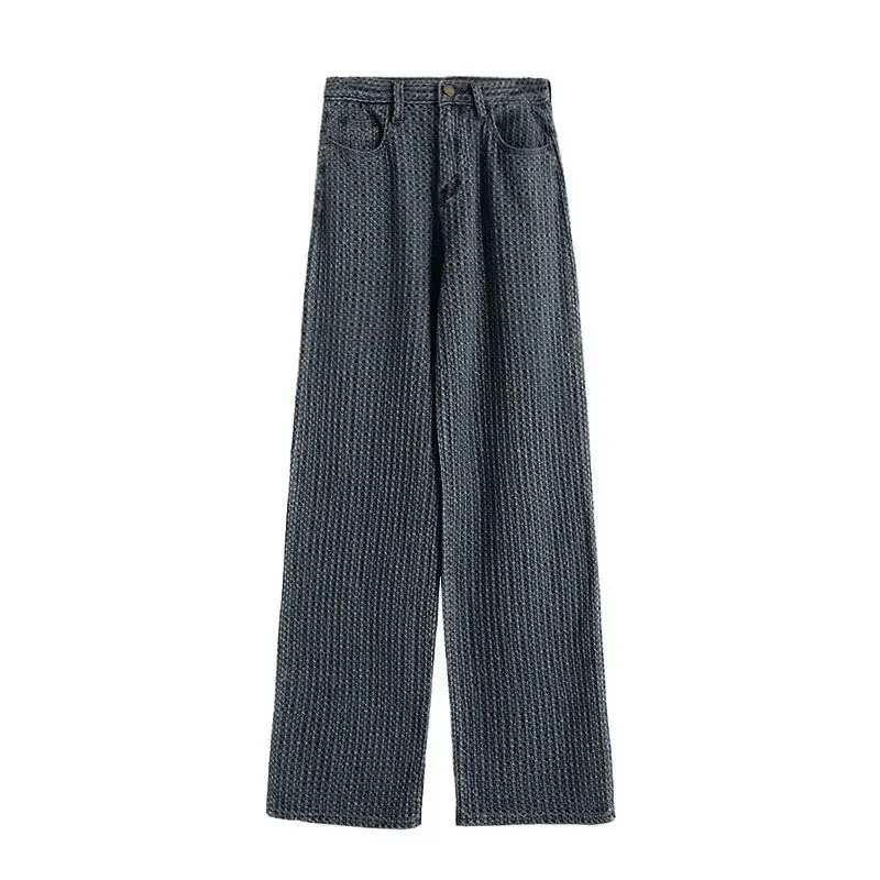 2021 New Women's Knitted Jeans Hanging Loose Straight Tube Mop Pants Slim High Waist Casual Wide Leg Pants
2021 New Women's Knitted Jeans Hanging Loose Straight Tube Mop Pants Slim High Waist Casual Wide Leg Pants
