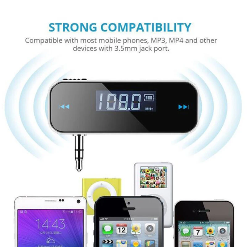1pc Mini 3.5 Mm Wireless Car Radio Audio FM Transmitter HandsFree Modulator Transmissor LCD Displayer With Cable
1pc Mini 3.5 Mm Wireless Car Radio Audio FM Transmitter HandsFree Modulator Transmissor LCD Displayer With Cable