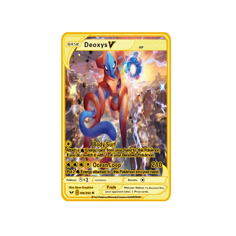 2021 New Hot Pokemon Gold Metals Cards In English Anime Collection Series Pikachu Charizard Deoxys Battle Game Card Children Toy
2021 New Hot Pokemon Gold Metals Cards In English Anime Collection Series Pikachu Charizard Deoxys Battle Game Card Children Toy