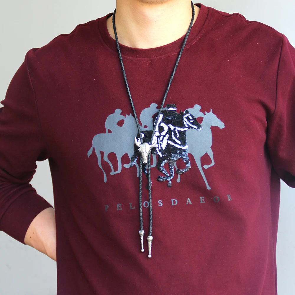 Fashion Mens Leather Cow Head Bolo Tie Necklace Jewelry Retro Western Cowboy Mens Gifts Necktie Men Accessories
Fashion Mens Leather Cow Head Bolo Tie Necklace Jewelry Retro Western Cowboy Mens Gifts Necktie Men Accessories