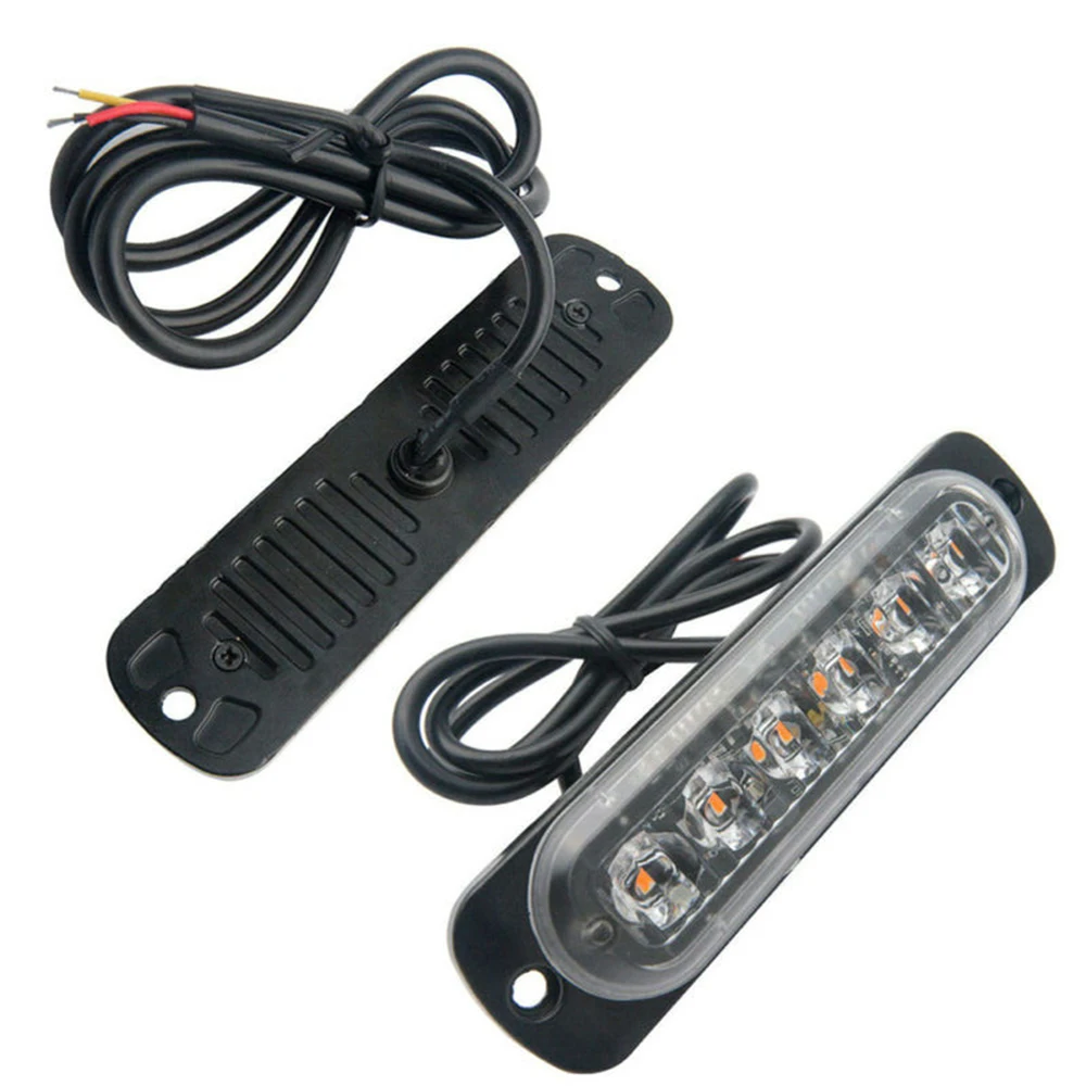Screw Strobe Light Bulbs Waterproof Vehicle 6LED DC 12V-24V IP67 SUV Parts