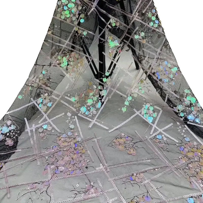 Sequins Net Lace Fabric 2020 High Quality African Mesh Wedding Bride Dress Sewing Sequined Embroidered Material F200426
Sequins Net Lace Fabric 2020 High Quality African Mesh Wedding Bride Dress Sewing Sequined Embroidered Material F200426