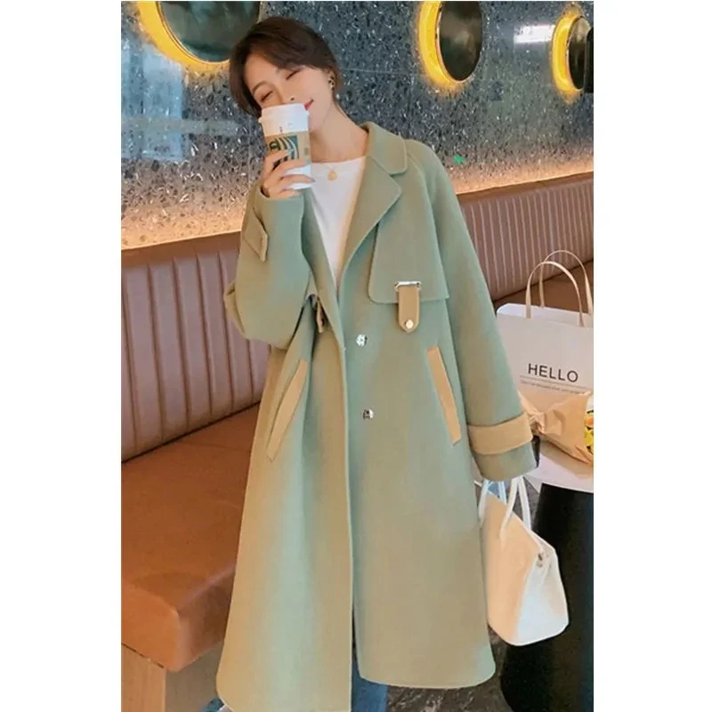 Autumn Winter Women Jacket Coat Temperament Woolen Coat Women Loose Trench Coat 2023 New Mid-length Thicken Hepburn Woolen Coat
Autumn Winter Women Jacket Coat Temperament Woolen Coat Women Loose Trench Coat 2023 New Mid-length Thicken Hepburn Woolen Coat
