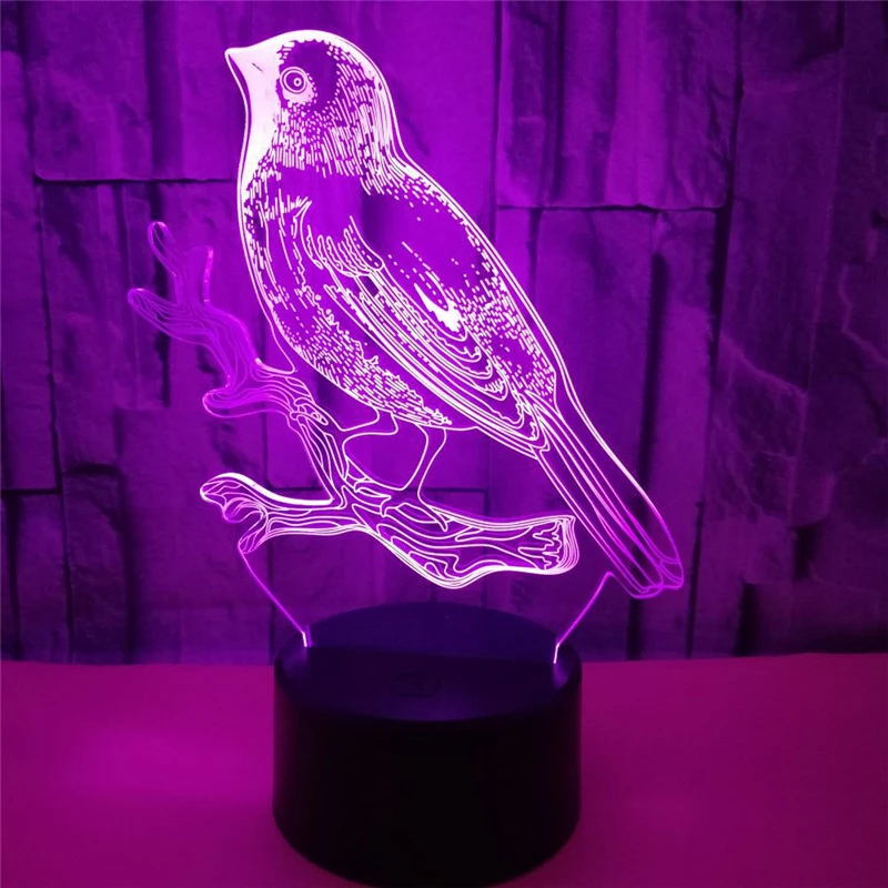 Bird 3D Light Colorful Remote Touch Night Light Acrylic 3D Vision Table Lamp LED illusion Desk Lamp Animal Home Decor Lighting
Bird 3D Light Colorful Remote Touch Night Light Acrylic 3D Vision Table Lamp LED illusion Desk Lamp Animal Home Decor Lighting