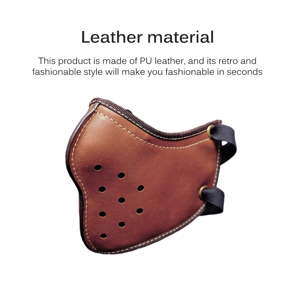 Retro Punk Motorcycle Mask Riding Mask PU Leather Outdoor Wind And Dust Mask Anti-UV Outdoor Riding Face Shield Cover
Retro Punk Motorcycle Mask Riding Mask PU Leather Outdoor Wind And Dust Mask Anti-UV Outdoor Riding Face Shield Cover