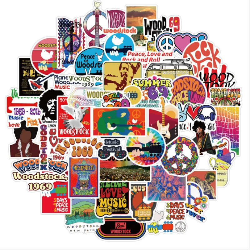 50 pcs Woodstock Music Festival Graffiti Waterproof Skateboard Travel Suitcase Phone Laptop Luggage Stickers Cute Kids Girl
50 pcs Woodstock Music Festival Graffiti Waterproof Skateboard Travel Suitcase Phone Laptop Luggage Stickers Cute Kids Girl
