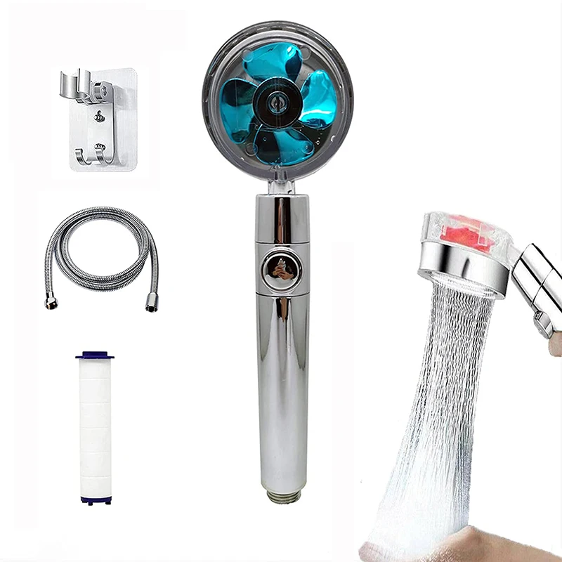 Turbo Fan Bathroom Faucet with Filter Rotated Rainfall Shower Head Systems High Pressure Water Saving Spray Bathroom Accessory
Turbo Fan Bathroom Faucet with Filter Rotated Rainfall Shower Head Systems High Pressure Water Saving Spray Bathroom Accessory