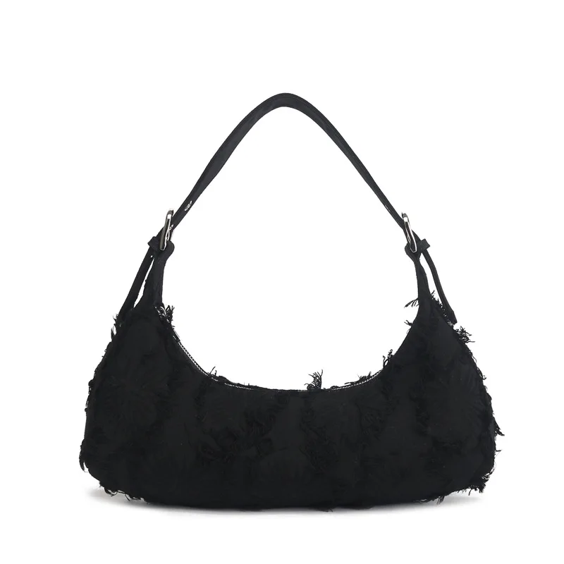 Womens Baguette Bags Retro Style Black Underarm Bags Tassels Denim Hangbags Free Shipping Casual Cloth Bags
Womens Baguette Bags Retro Style Black Underarm Bags Tassels Denim Hangbags Free Shipping Casual Cloth Bags