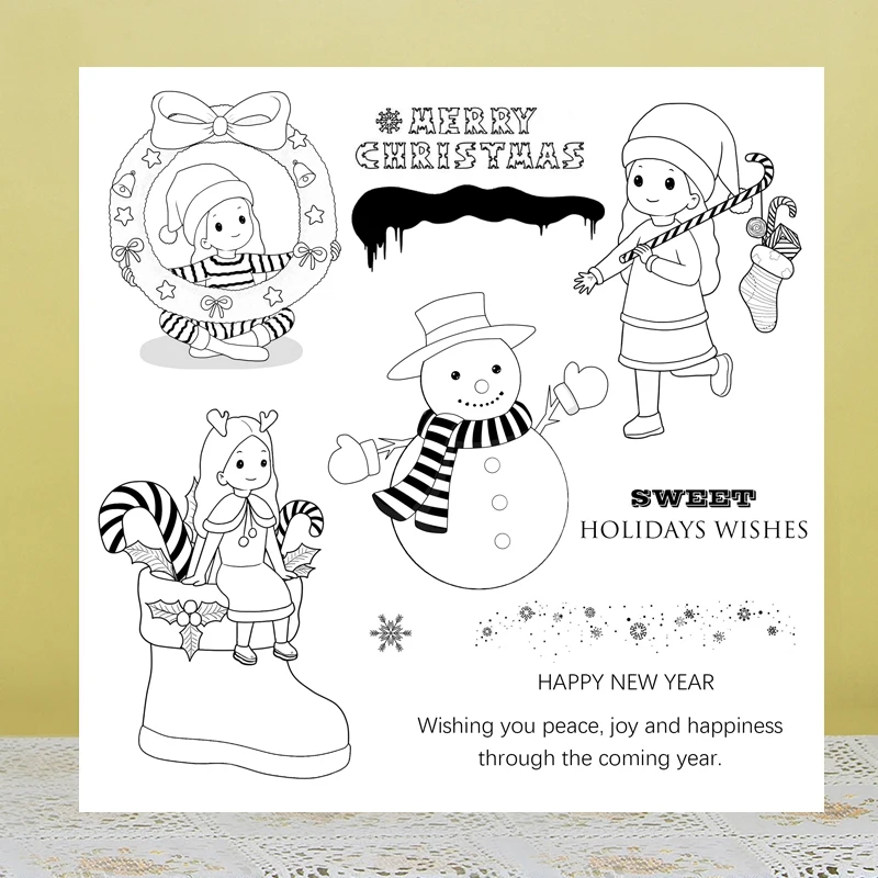 ZhuoAng Christmas Girl Stamp/Seal for DIY Scrapbooking/Photo Album Decorative Card Making Clear Stamps / Seamless Stamp
ZhuoAng Christmas Girl Stamp/Seal for DIY Scrapbooking/Photo Album Decorative Card Making Clear Stamps / Seamless Stamp