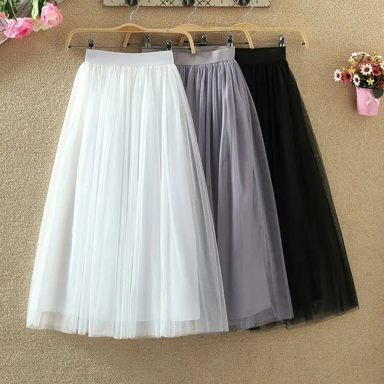 Long Pleated Tulle Skirt Women 2021 Spring Summer Korean Casual Big Hem Elastic High Waist Sweet Mesh Tutu Maxi Skirt Female
Long Pleated Tulle Skirt Women 2021 Spring Summer Korean Casual Big Hem Elastic High Waist Sweet Mesh Tutu Maxi Skirt Female