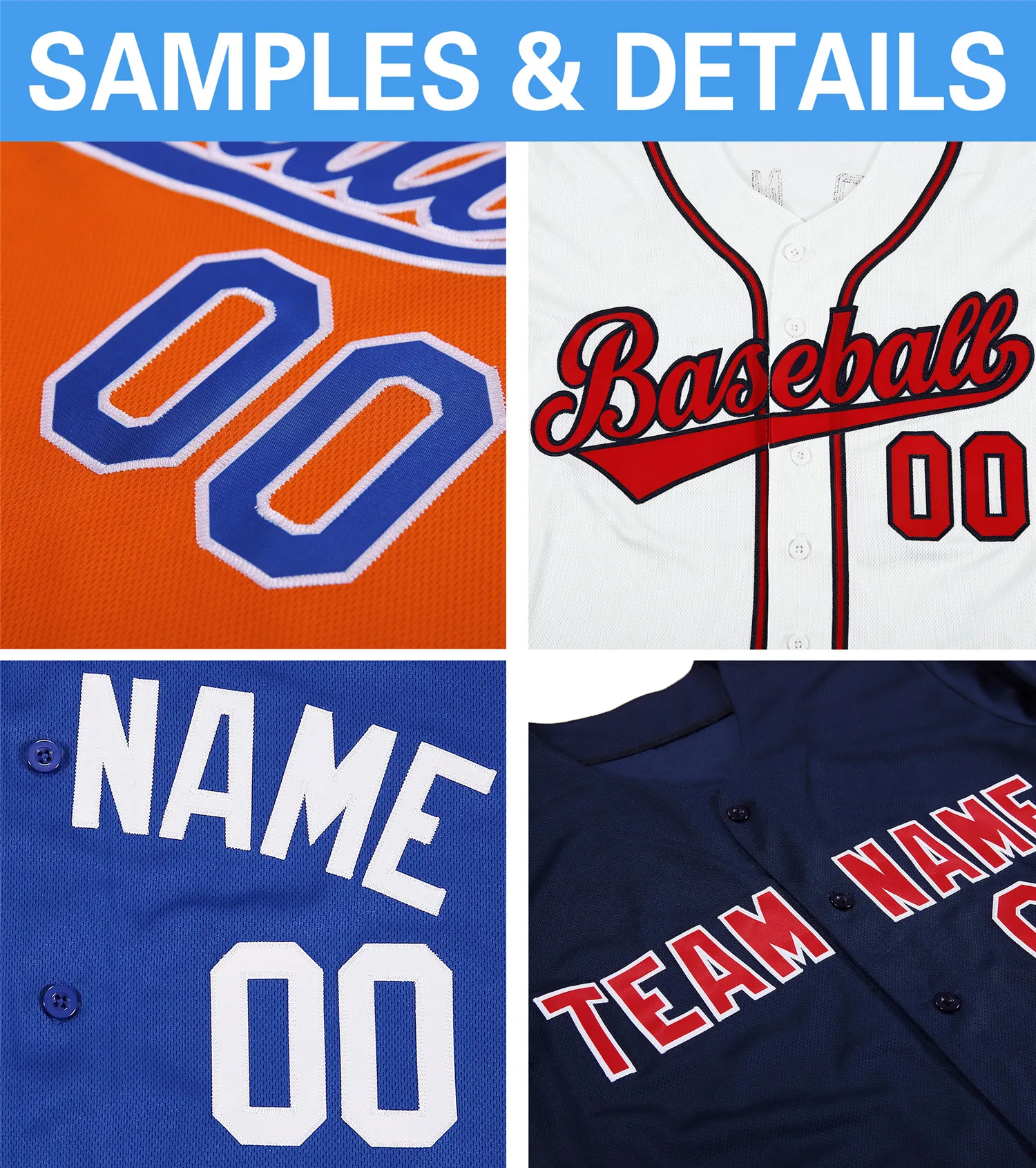 Custom Embroidery Baseball Jersey Breathable-Design Softball Tee Shirts With Team Name/Number-Personalize Adult/Youth Sportwear
Custom Embroidery Baseball Jersey Breathable-Design Softball Tee Shirts With Team Name/Number-Personalize Adult/Youth Sportwear