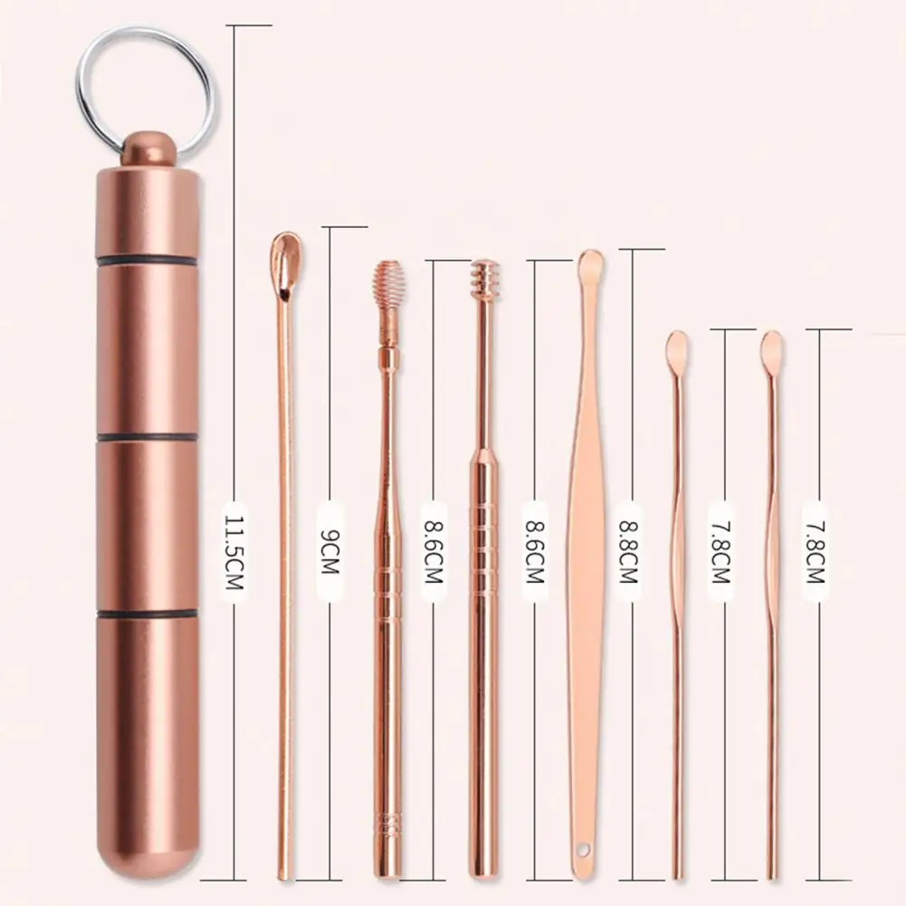 6Pcs/Set Ear Pick Spiral Comfortable Stainless Steel Ear Cleaning Tool Set for Adults
6Pcs/Set Ear Pick Spiral Comfortable Stainless Steel Ear Cleaning Tool Set for Adults