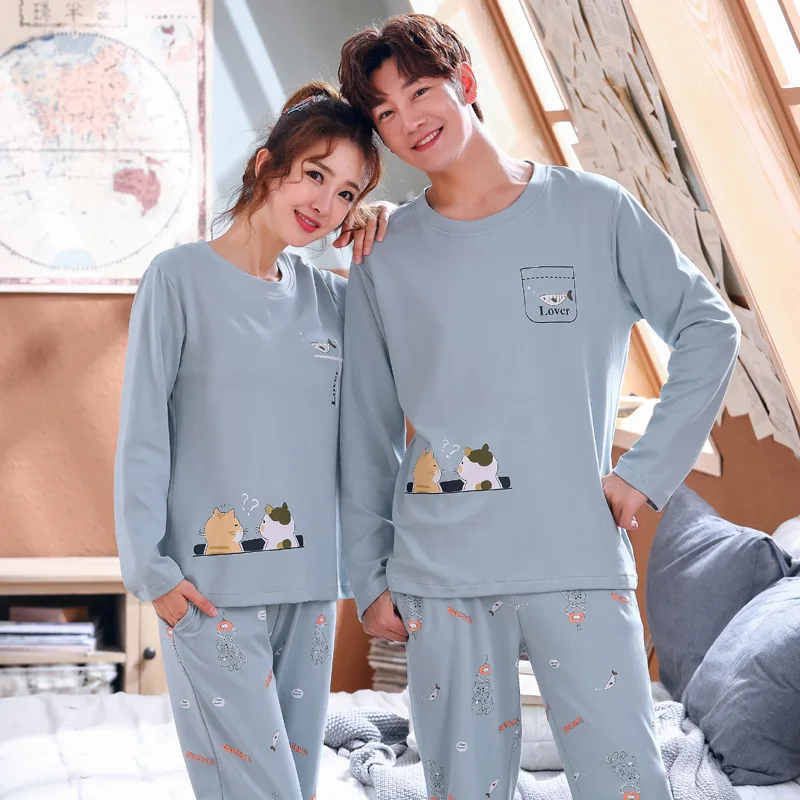 Wontive Spring Men's Cotton Pajamas Letter men pyjamas suit Couple pajamas Long sleeve pijama for male plus size sleep clothing
Wontive Spring Men's Cotton Pajamas Letter men pyjamas suit Couple pajamas Long sleeve pijama for male plus size sleep clothing