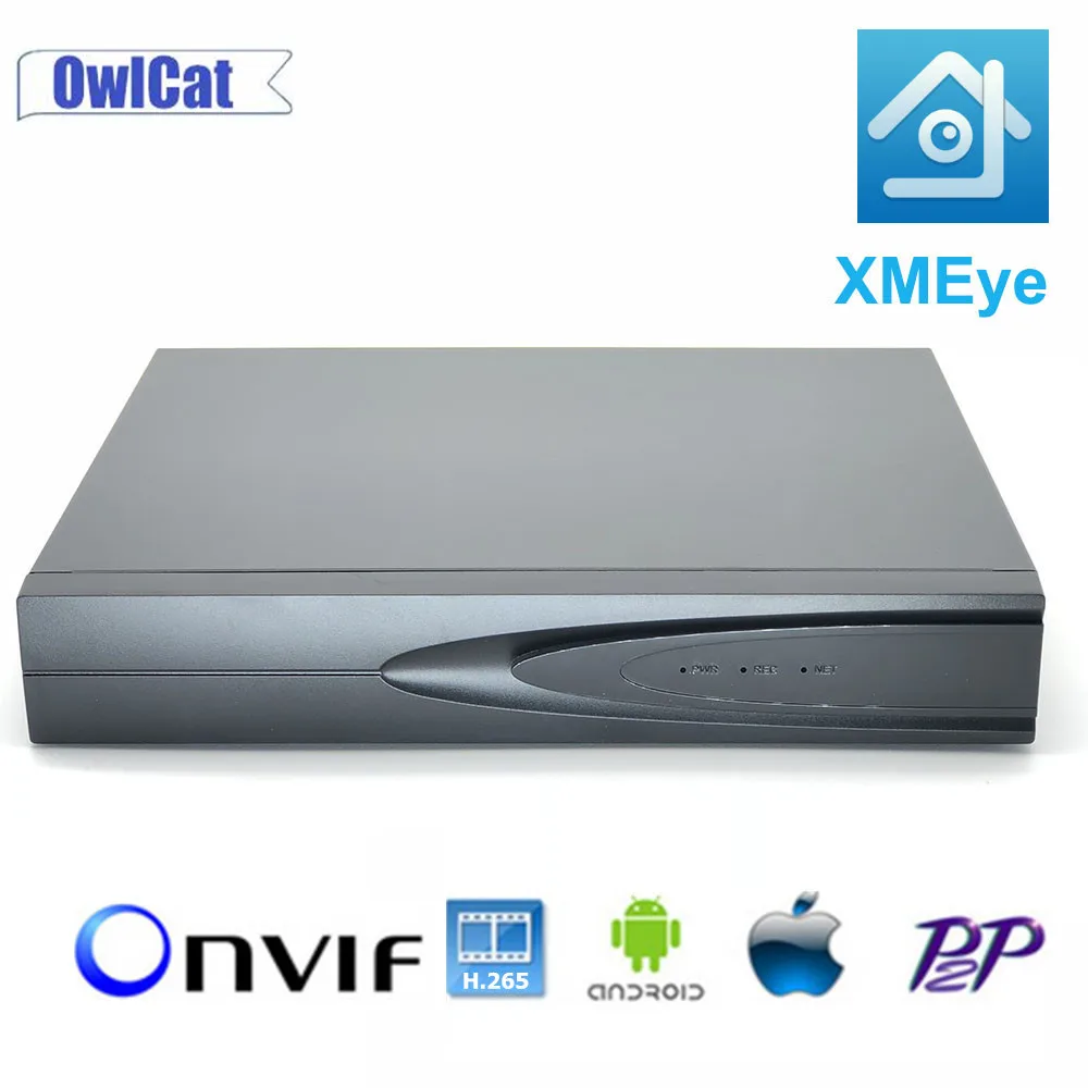Камера видеонаблюдения H.265 XMEYE Cloud P2P 8 каналов 16 NVR HD 1080p 4 МП 5 система IP камер
