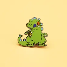 Reptar Dinosaur brooch and enamel pins Men and women fashion jewelry gifts anime movie novel lapel badges