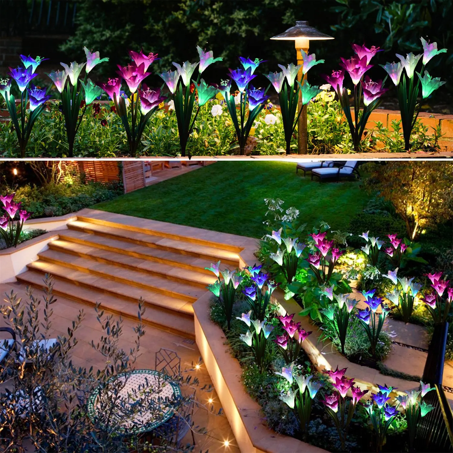 LED Solar Rose Garden Lamp Outdoor Waterproof RGB Color Lily Garden Flower Lamp Solar Power Yard Lawn Path Lights Wedding New
LED Solar Rose Garden Lamp Outdoor Waterproof RGB Color Lily Garden Flower Lamp Solar Power Yard Lawn Path Lights Wedding New