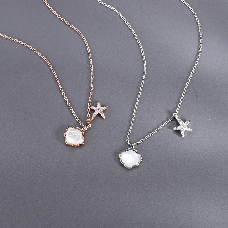 DIC69 Real 925 Sterling Silver Crystal Shell Starfish Charm Pendant Necklace For Women Wedding Party Jewelry Gift Choker Collar
DIC69 Real 925 Sterling Silver Crystal Shell Starfish Charm Pendant Necklace For Women Wedding Party Jewelry Gift Choker Collar