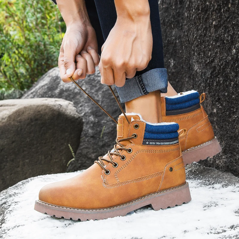 New Men's Leather Boots Autumn Winter Casual Ankle Boots For Men Snow Boots Plush Warm Winter Shoes Men Work Boots Botas Hombre
New Men's Leather Boots Autumn Winter Casual Ankle Boots For Men Snow Boots Plush Warm Winter Shoes Men Work Boots Botas Hombre