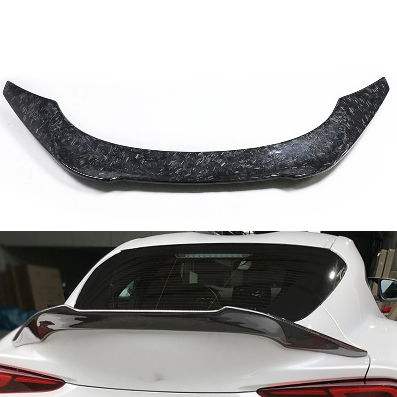 

V Style Rear Spoiler Wing For Toyota GR Supra A90 A91 MK5 2 Door 2019-2021 Forged Carbon Fiber Trunk Lid Splitter Decklid Lip