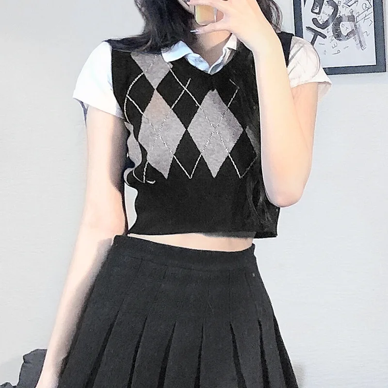 Женский винтажный Трикотажный жилет, Розовый Повседневный Кардиган в клетку без рукавов с V-образным вырезом, осень 2021
Женский винтажный Трикотажный жилет, Розовый Повседневный Кардиган в клетку без рукавов с V-образным вырезом, осень 2021