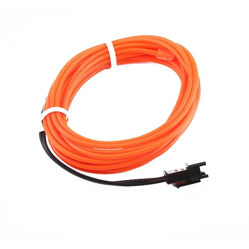 7 цветов EL Wire Tube Веревка на батарейках гибкий неоновый холодный светильник для