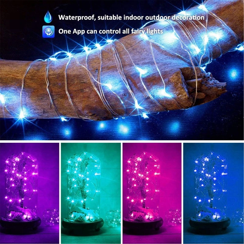 2/5/10/15/20 Meters LED Light String Christmas Tree Decoration Copper Wire Lights Bluetooth USB RGB App Remote Lamp
2/5/10/15/20 Meters LED Light String Christmas Tree Decoration Copper Wire Lights Bluetooth USB RGB App Remote Lamp