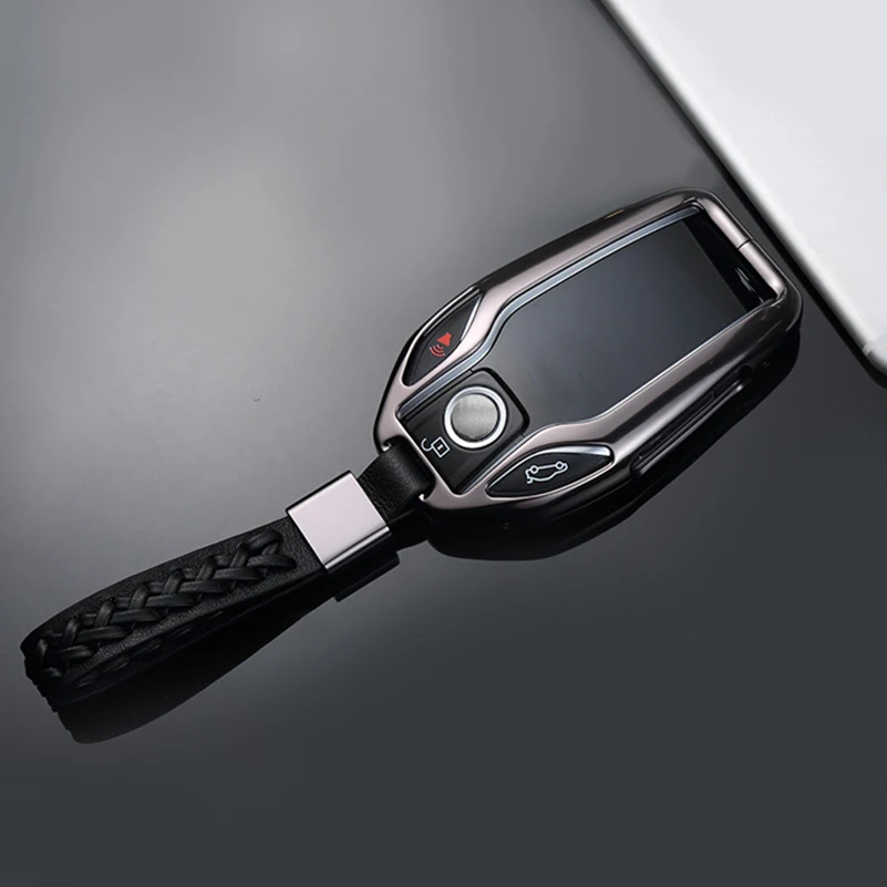 Металлический чехол для ключа с ЖК дисплеем и дистанционным управлением BMW серий