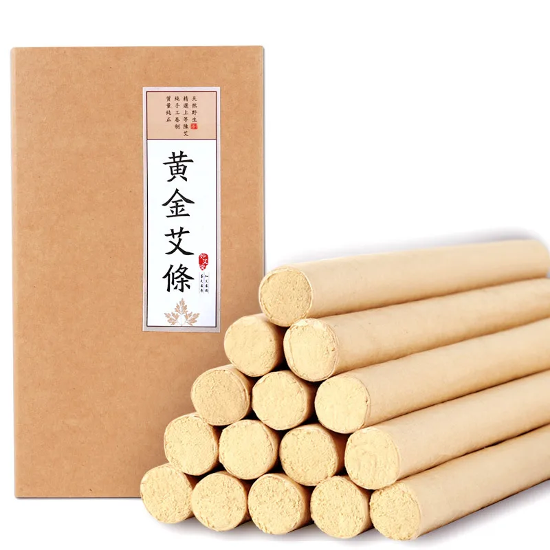 SHARE HO 50:1 Long Gold Moxa Sticks Chinese Moxibustion Acupuntura Point Heating Therapy 10 years Old Pure Moxa Roller 15pcs
SHARE HO 50:1 Long Gold Moxa Sticks Chinese Moxibustion Acupuntura Point Heating Therapy 10 years Old Pure Moxa Roller 15pcs