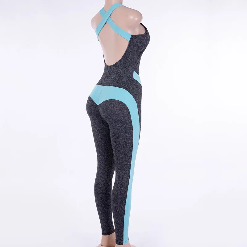 Sport Set Women Tight Backless Fitness Trousers Yoga Top Running Jumpsuit 
Sport Set Women Tight Backless Fitness Trousers Yoga Top Running Jumpsuit