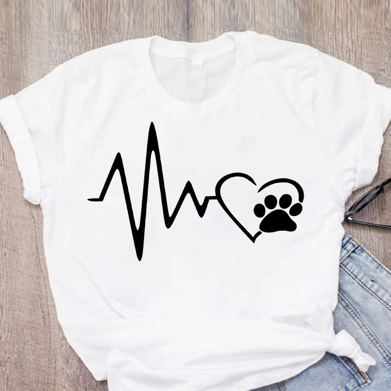 Женская футболка с принтом в стиле Харадзюку, в стиле 90-х мультяшных собачьих лап 
Женская футболка с принтом в стиле Харадзюку, в стиле 90-х мультяшных собачьих лап